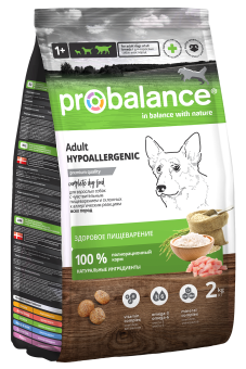 Сухой корм для собак Probalance Hypoallergenic, чувствительное пищеварение, 2кг